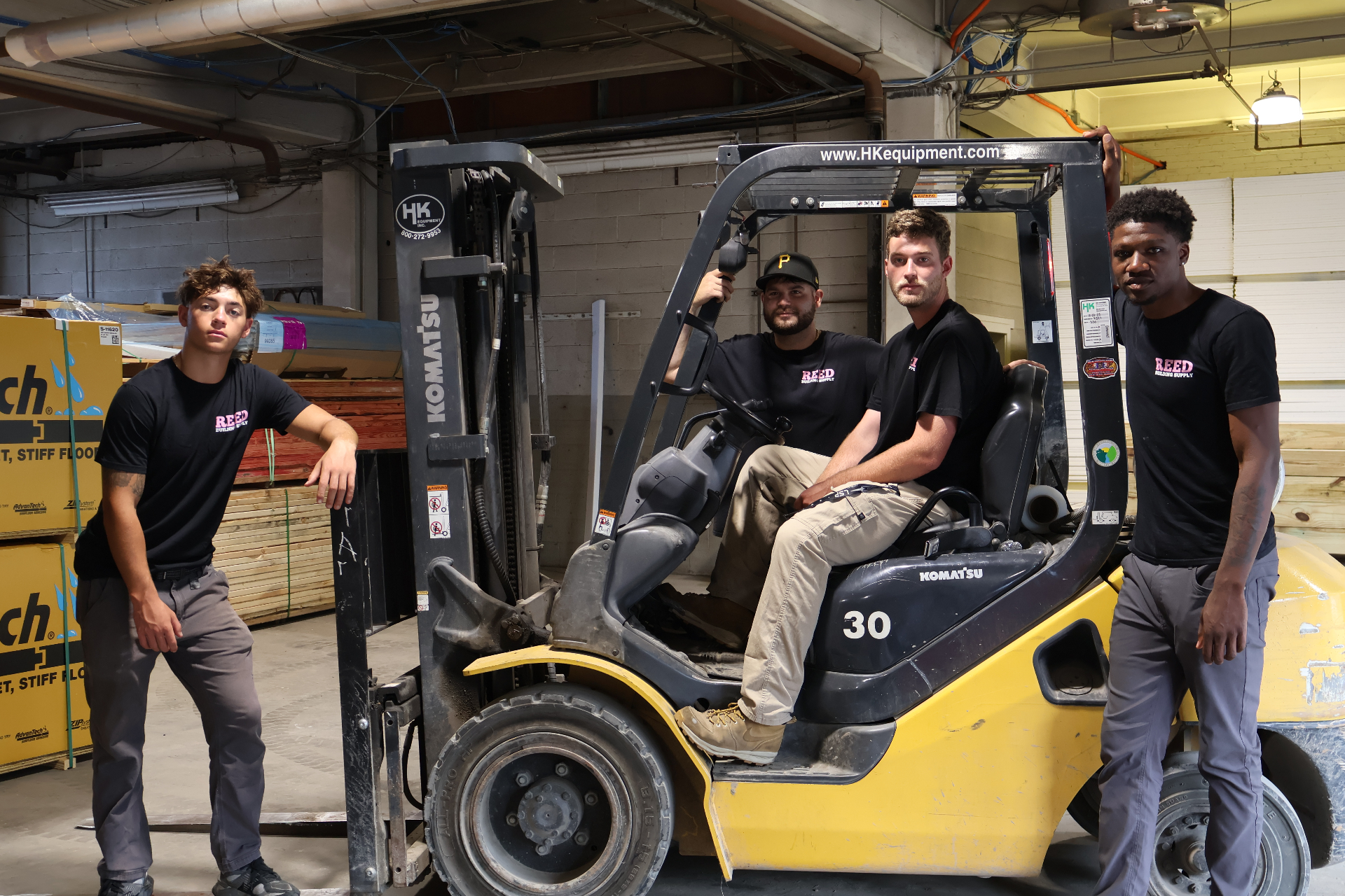 Reed Building Supply team in the McKees Rocks warehouse